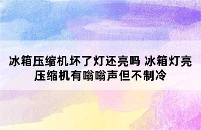 冰箱压缩机坏了灯还亮吗 冰箱灯亮压缩机有嗡嗡声但不制冷